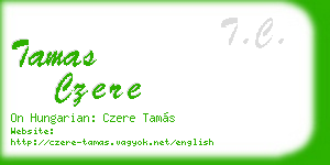 tamas czere business card